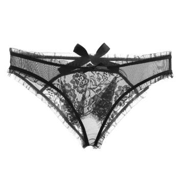 【买一送一】睫毛蕾丝开档T裤 性感撩人