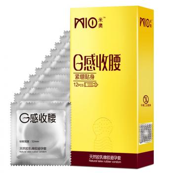 米奥G感收腰紧绷贴身安全套12只 颗粒螺旋 加倍摩擦