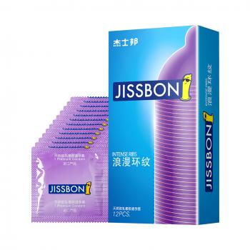 杰士邦浪漫环纹安全套12只 立体环纹 快感提升